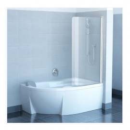 Ravak CVSK1 160/170 Pravá vanová zástěna rám lesklý alu výplň Transparent 7QRS0C00Y1